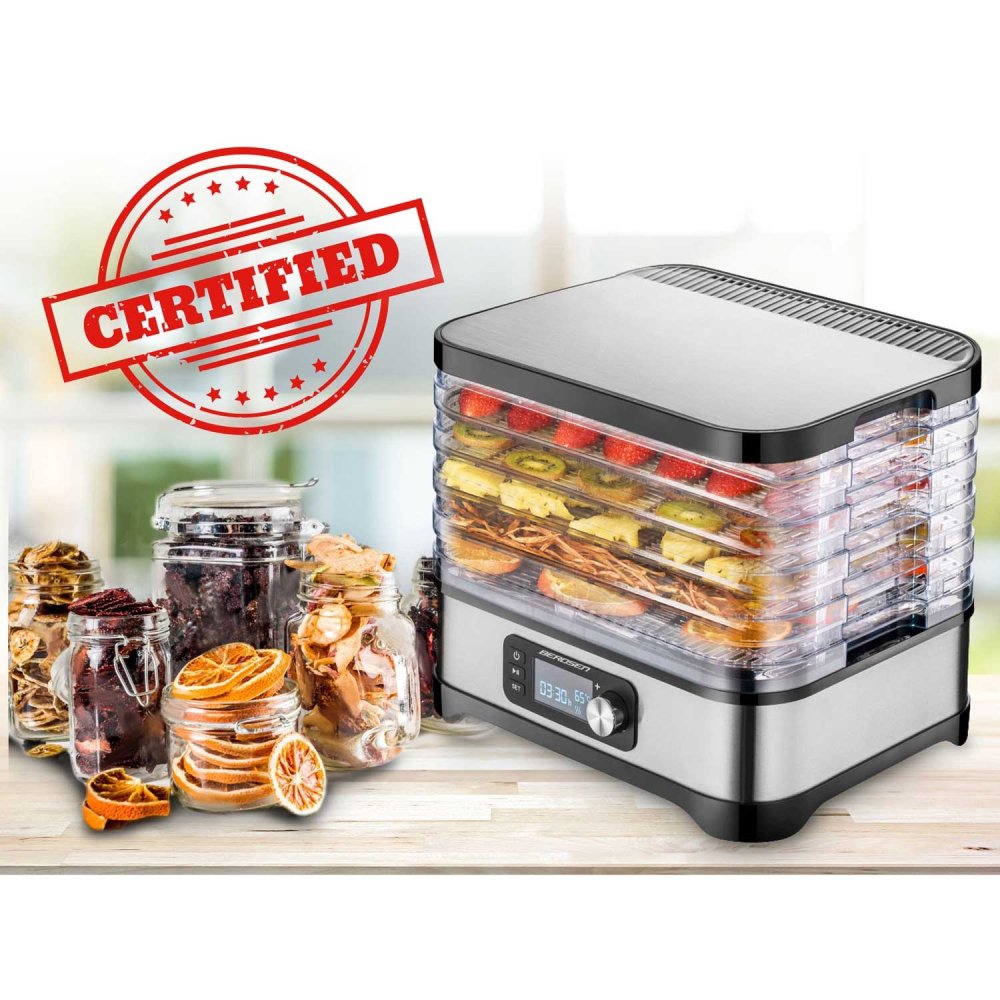 Berdsen BD-690 Food Dehydrator for Fruit, Herbs and Meat, silver (1)