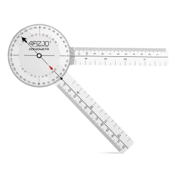 4FIZJO Transparent Goniometer for Range of Motion Measurement 20 cm