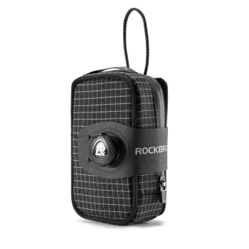 Rockbros P010 Bicycle Saddle Bag with Bottle Holder, Black