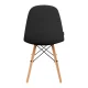 Scandinavian Ergonomic Chair 4Rico QS-185 Eco-Leather, Black