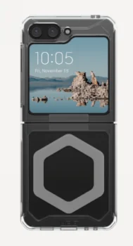 Samsung Galaxy Z Flip 5 ( SM-F731B/DS ) UAG Plyo MagSafe Hard Case Cover, Transparent Gray