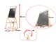 Double-Sided Magnetic and Chalk Board for Kids with Accessories, 38x37x90cm