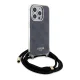 Guess iPhone 15 Pro Max Case Crossbody Cord 4G Print, Black
