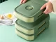 Green Egg Storage Container Drawer for Refrigerator, 18 Eggs