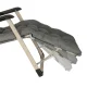 Folding Garden Sun Lounger with Cushions and Armrests, Grey