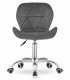 AVOLA Velvet Swivel Home Office Desk Chair, Grey