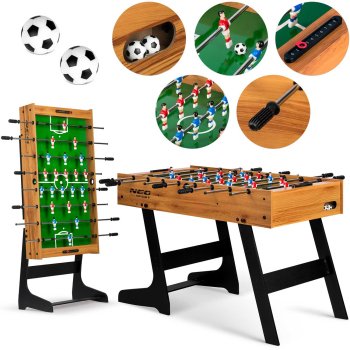 Neo-Sport Foldable Foosball Table NS-803 121 x 61 x 80 cm, Wooden