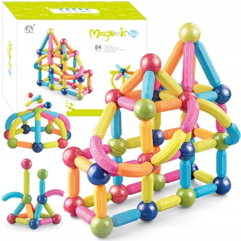 Magnetic Magic Blocks Bricks Balls Educational Building Toy, 84 pcs.