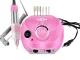 Professional Nail Drill for Manicure and Pedicure 65W with Bits, Pink