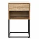 Bedside Table ModernHome with Drawer and Shelf, 40 x 38.5 x 64.5 cm, Light Oak