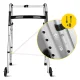 4FIZJO Dual-Function Aluminium Folding Walker with Wheels