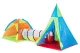 IPLAY 3-in-1 Kids Play Tent Set with Teepee, Dome Tent and Play Tunnel