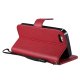 Apple iPhone 5 / 5s / SE Wallet Leather Stand Case Cover, Red