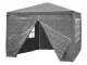 MultiGarden Garden Pavilion Tent 3x3 m with 4 Walls, Grey