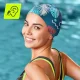 TSUNAMI LEAFS Silicone Swim Cap for Long Hair, Multicolour