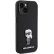 Karl Lagerfeld Silicone Ikonik Metal Pin Case for iPhone 15 Plus / 14 Plus, Black