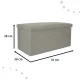 Foldable Storage Ottoman Pouf 76x38x38 cm, Grey