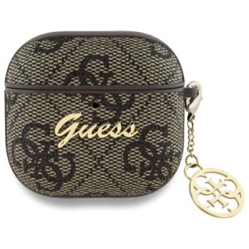 Guess 4G Charm Collection Case for AirPods 4 Brown