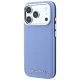 Karl Lagerfeld Grained Elongated Logo MagSafe Case for iPhone 17/18 Pro Max - Blue