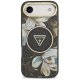 Guess IML Glitter Flowers Triangle MagSafe Case for iPhone Air, Black