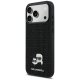 Karl Lagerfeld Rhinestones Karl&Choupette Pin Phone Case Cover iPhone 17 Pro Max - Black