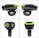 Bicycle Light Set with Wireless Speedometer and Horn RW29 Black/Green