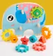 Wooden Educational Sorter Montessori Elephant with Gears