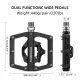 Rockbros PD15-BK Aluminum Alloy Bicycle Pedal Set, Black