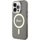 Guess iPhone 14 Pro Max Case IML Glitter Gold MagSafe, Black