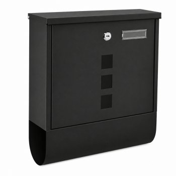Black Mailbox for Letters and Newspapers