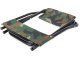 Large folding fishing and camping chair, camouflage