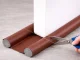 Under Door Draft Stopper Foam Weather Stripping, brown
