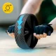 Pilvo preso mankštos ratukas 4FIZJO AB Wheel PRO, mėlynas ir juodas