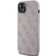 Apple iPhone 14 6.1\'\' Guess 4G Collection Leather Metal Logo MagSafe Case Cover, Pink
