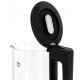 Electric Kettle, Glass, 1500W, 2L, LED Illumination, Black
