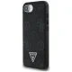 Guess Grained Hot Stamp Peony Triangle Logo MagSafe Case for iPhone 16e, Black