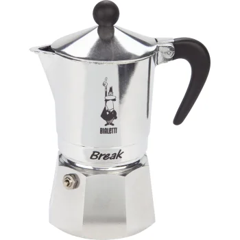 Bialetti Break 3TZ Moka Pot Stovetop Espresso Maker, Silver