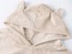 Women\'s Two-Piece Plush Pajamas with Hood, Beige, Size M