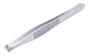 Precision Slanted Eyebrow Tweezers for Facial Hair Removal, Silver