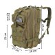 38L Tactical Military Backpack with MOLLE System, Green