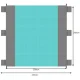 Trizand Beach / Picnic Blanket 208x208 cm, Grey/Blue