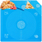 Non-Slip Silicone Pastry Mat 50x40cm for Dough Rolling, Blue