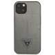 Guess Saffiano Triangle Logo Case for iPhone 14 Plus - Silver
