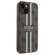 Apple iPhone 14 6.1\'\' Guess 4G Printed Stripes MagSafe Case Cover, Brown