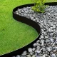 Flexible Garden Edging 20m with 60 Pegs, Black