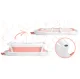 Ricokids RK-280 Foldable Baby Bath Tub with Cushion, White/Pink