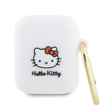 Hello Kitty AirPods 1 / 2 Case Silicone 3D Kitty Head, White