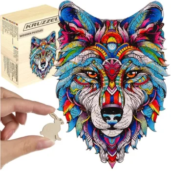 Kruzzel Wooden Wolf Puzzle, 170 Pieces