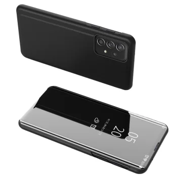 Clear View Flip Case for Samsung Galaxy A73 with Stand Function, Black