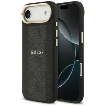 Guess 4G Stripe MagSafe dėklas iPhone 17 Air, juodas